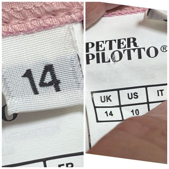 Peter Pilotto Size 10 US Pink Appliqued Lace Trim Paneled Off Top Blouse $805 - Picture 7 of 16